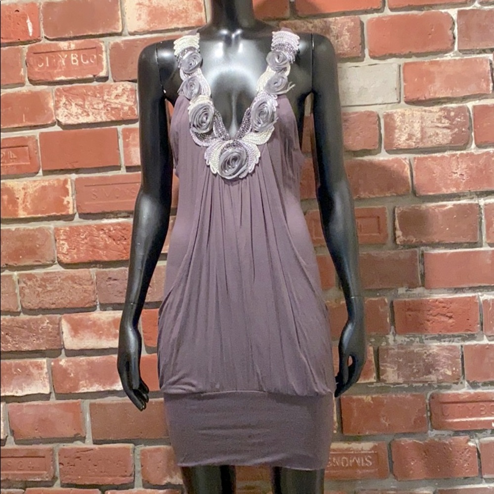 Body Language Paris Floral Collar Dress